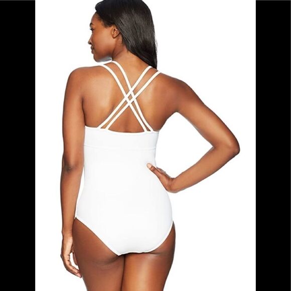 Coastal Blue white swimsuit. NWT - Picture 2 of 6
